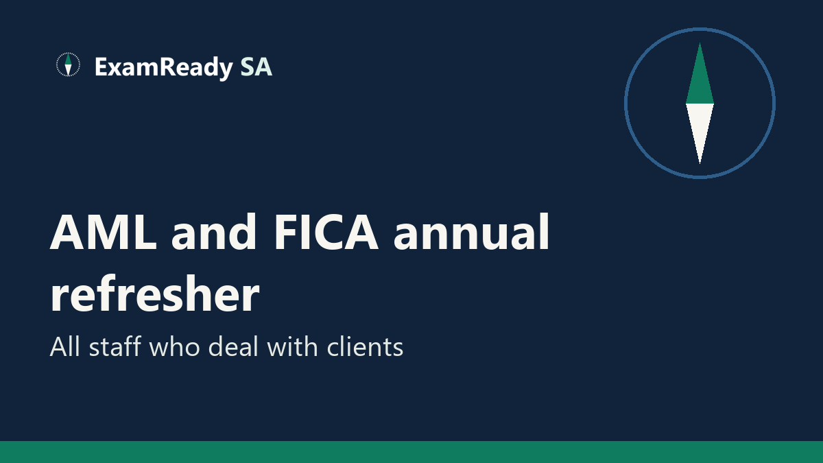 AML and FICA annual refresher AML